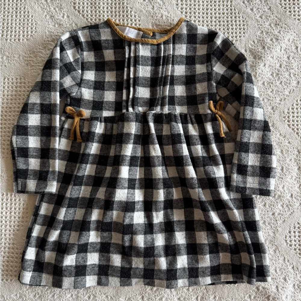 Zara Plaid Bow Dress 2/3T